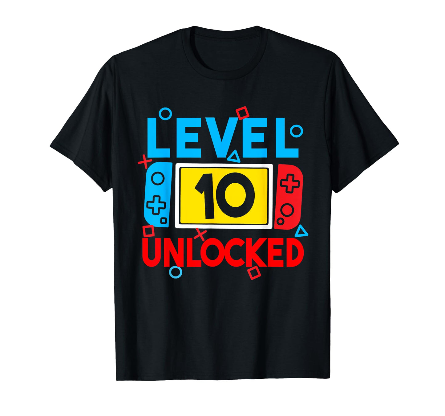 Level 10 Unlocked Gamer 10th Birthday Video Game Boys Girls T-Shirt