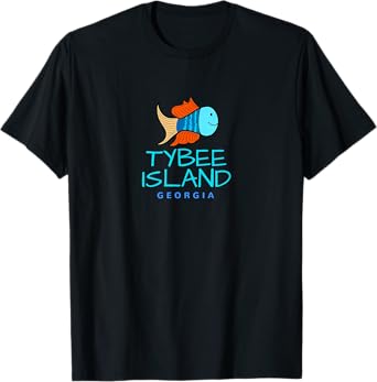 Tybee Island T-Shirt, Fish Vacation Tybee Georgia Shirt T-Shirt
