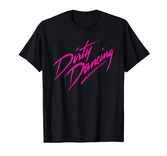 Dirty Dancing Classic Hot Pink Text Movie Logo T-Shirt