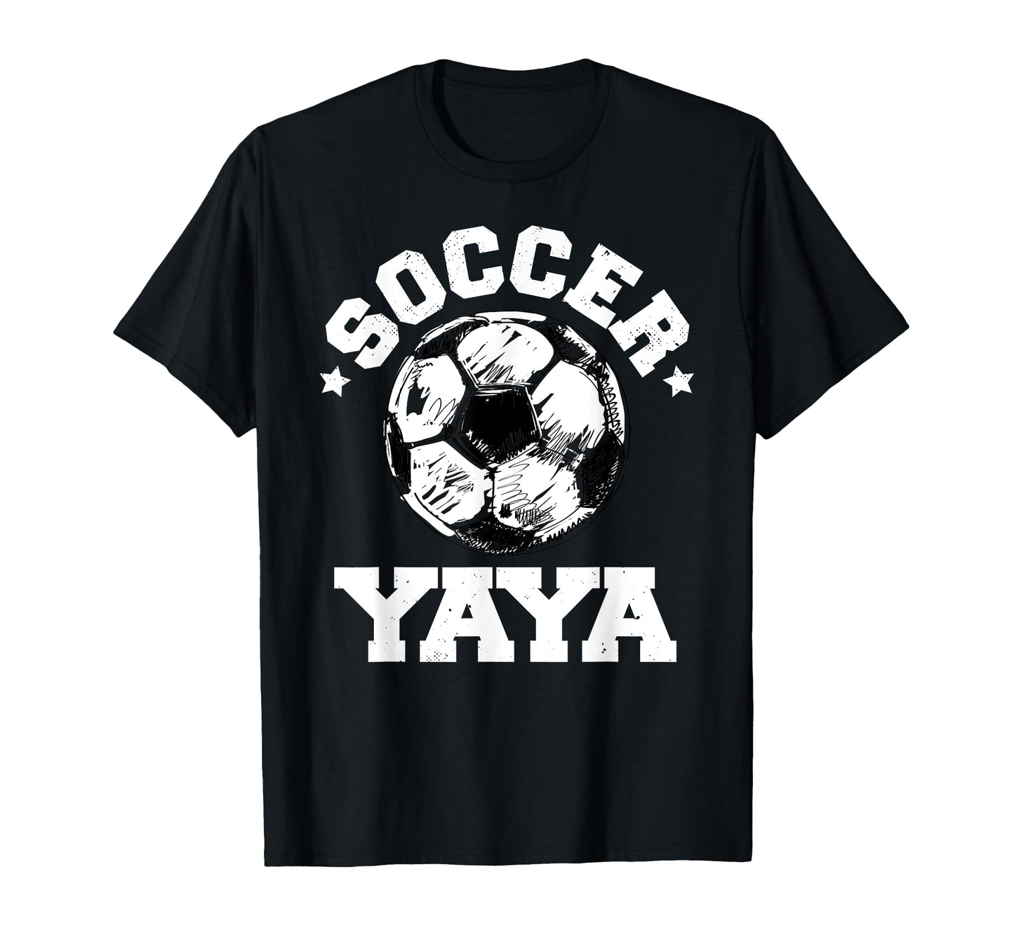 Soccer Yaya Soccer Ball Distressed Funny Soccer Yaya T-Shirt