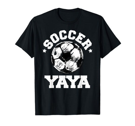 Soccer Yaya Soccer Ball Distressed Funny Soccer Yaya T-Shirt
