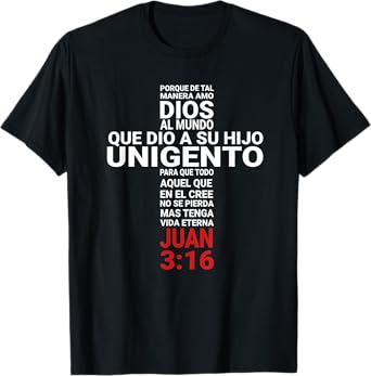 Juan 3:16 John Playera Camisa T-Shirt