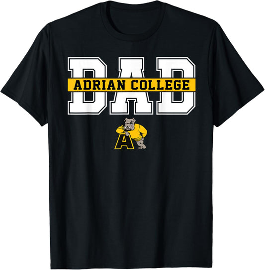 Adrian College Dad Father Arch Vintage Classic Mens Tee by TeeBrew