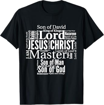 The Names of Jesus white text T-Shirt T-Shirt