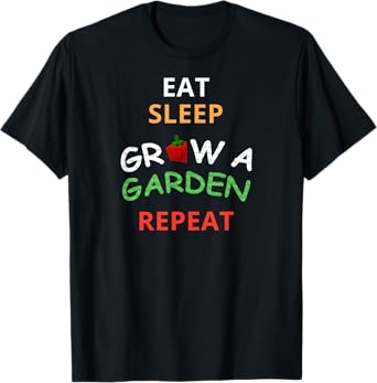 Funny Game Eat Sleep Grow A Garden Repeat Gamer Design T-Shirt