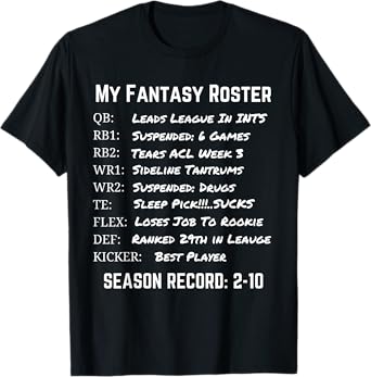My Fantasy Football Team Sucks T Shirt! T-Shirt