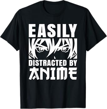 Easily Distracted By Anime Otaku Manga Anime Men Boys Kids T-Shirt