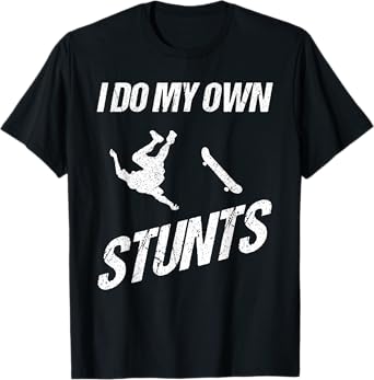 Funny Skateboard Art For Men Women Boys Skater Skateboarding T-Shirt