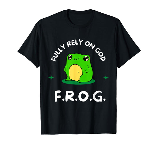 F.R.O.G. Fully Rely On God Religious Inspirational T-Shirt