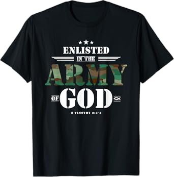 Christian Gifts Religious Bible Verse Scriptures God's Army T-Shirt