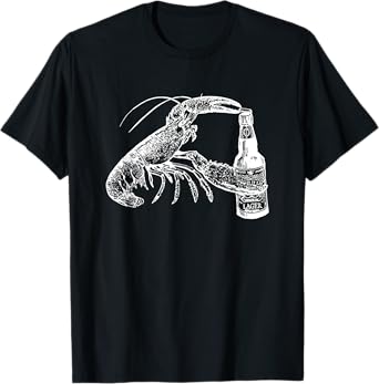 Hummer Beer Drinking Funny Spirit Animal Lobster Gift T-Shirt
