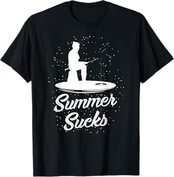 Summer Sucks Funny Ice Fishing Gift Men Women T-Shirt