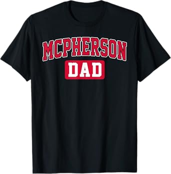 McPherson College Dad Arch Vintage Design Father Men Family T-Shirt