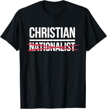 Faithful Believers Against Christian Nationalism Unisex-Adults T-Shirt, Black, Small, Short Sleeve, Modern, Politics, Christian, Faithful Believers