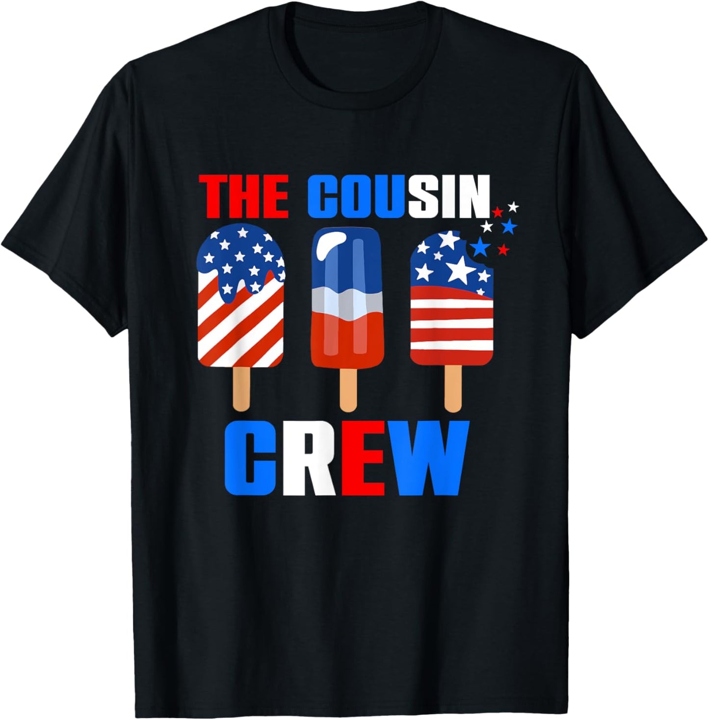 The Cousin Crew Shirt 4th Of July Us Flag Popsicle T-Shirt