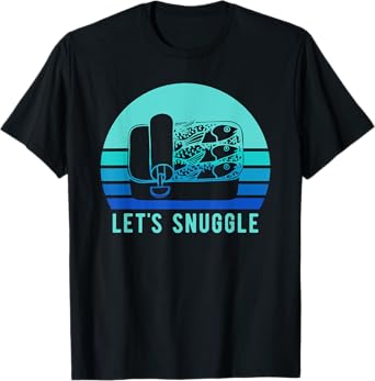 Retro Sardine Funny Lets Snuggle Vintage Fish T-Shirt