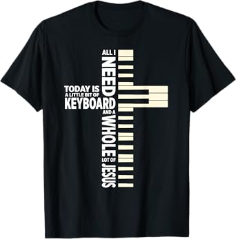 Christian Keyboard Musician Jesus Band Lover T-Shirt