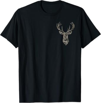 Deer Hunting Camo Pattern (Design on Front and Back) T-Shirt