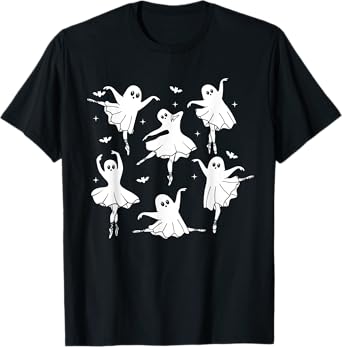 Funny Halloween Ghost Shirt For Dance Teacher Ballet Dancer T-Shirt