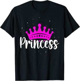Princess Pink Crown Funny Princess matching Family Love T-Shirt