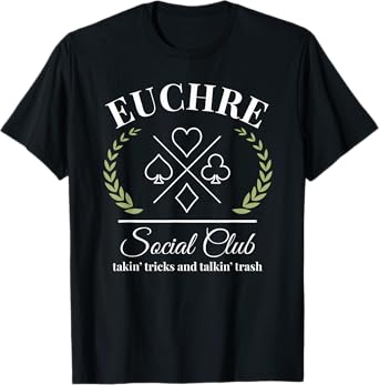 Euchre Social Club funny Euchre player humor T-Shirt