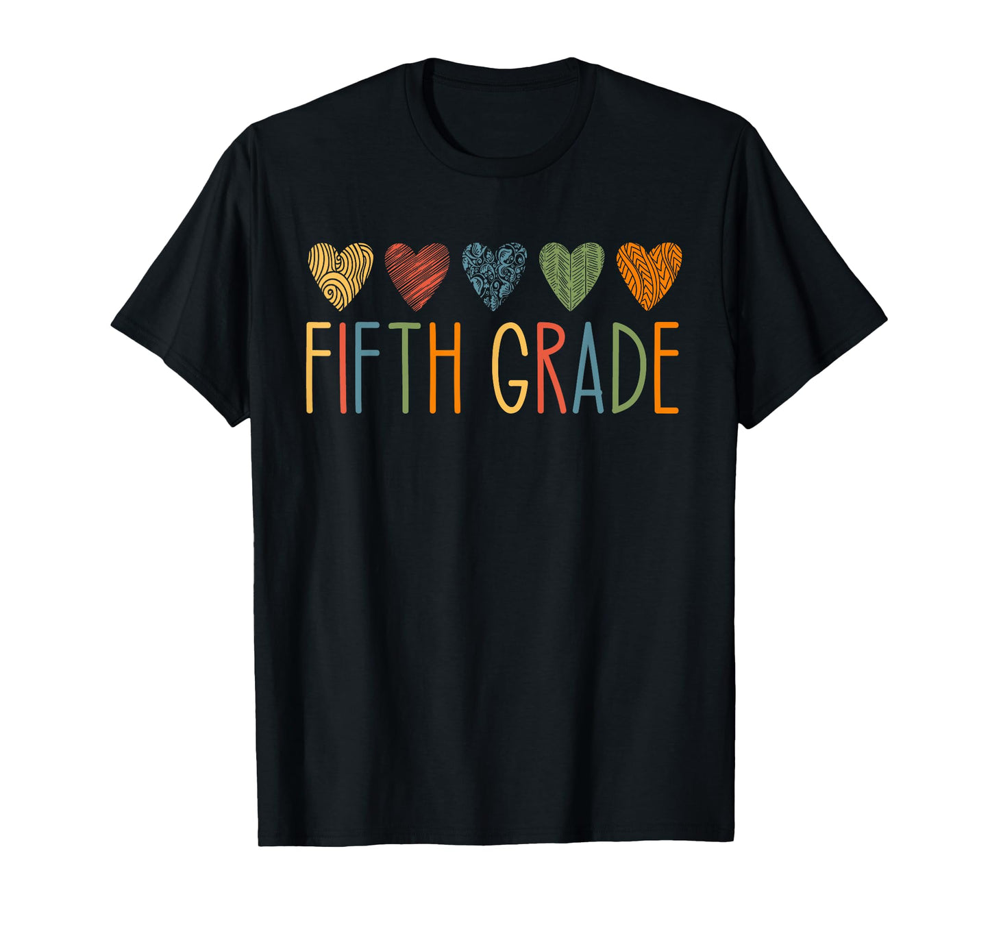 Fifth Grade Teacher Life 5th Grade Back To School Heart Love T-Shirt