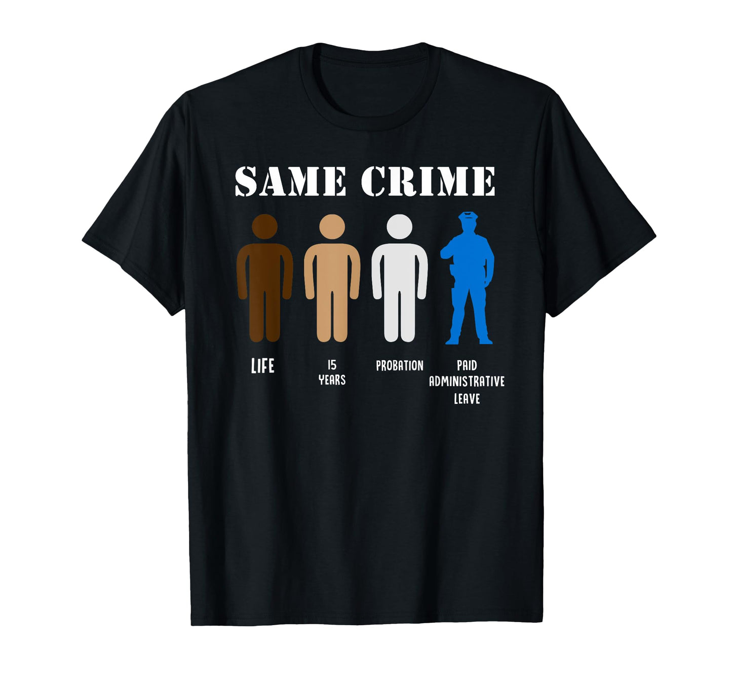 Same Crime Different Time Funny Satirical T-Shirt T-Shirt