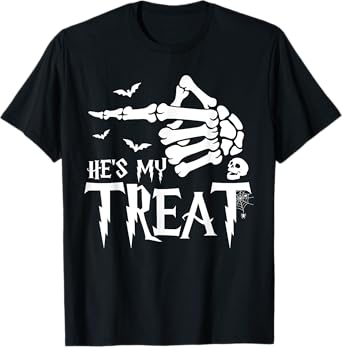 Funny Halloween Costume Couple Skeleton Matching Set Couples T-Shirt