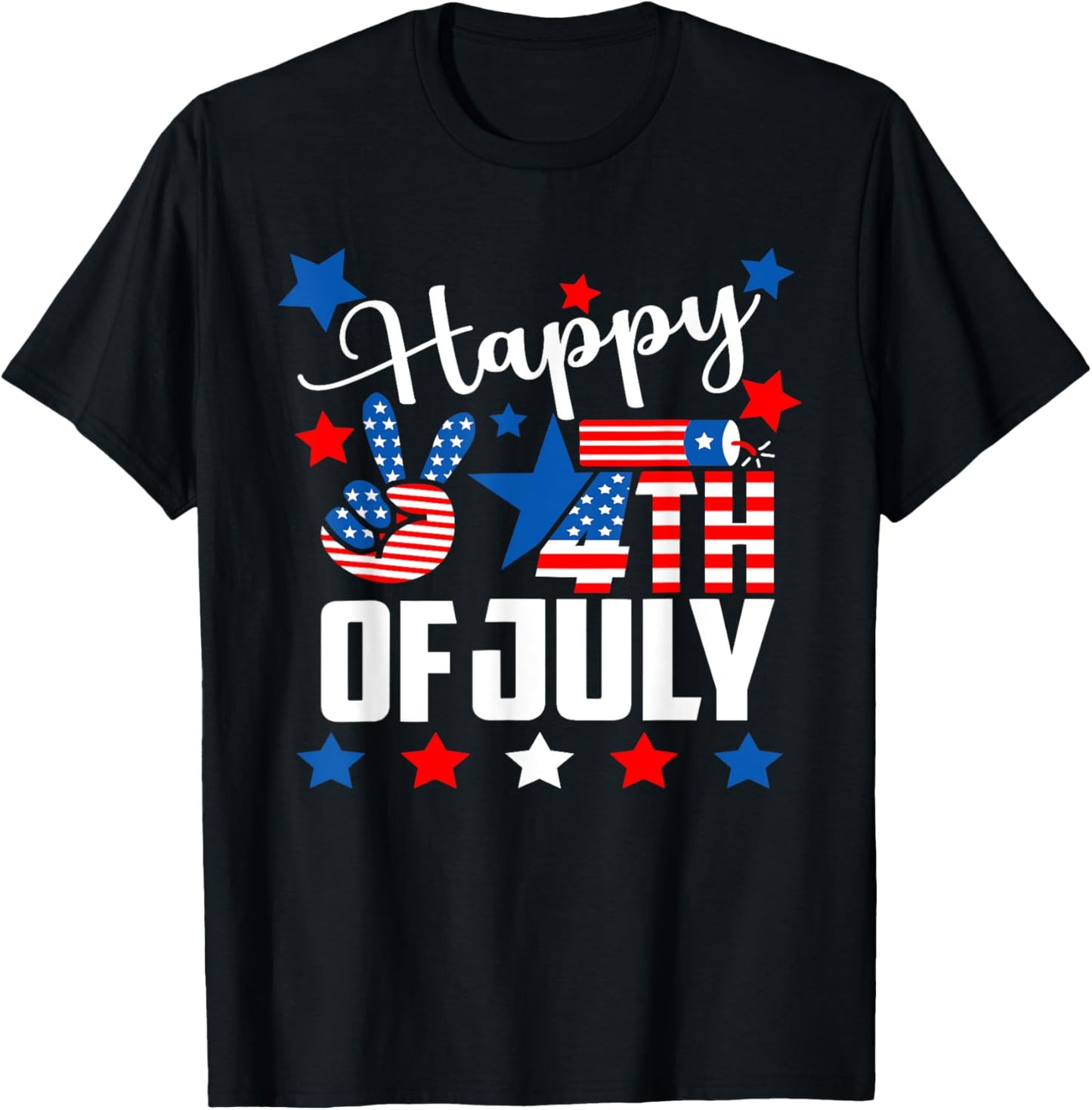 Happy 4th Of July Patriotic American Us Flag 4th Of July T-shirt
