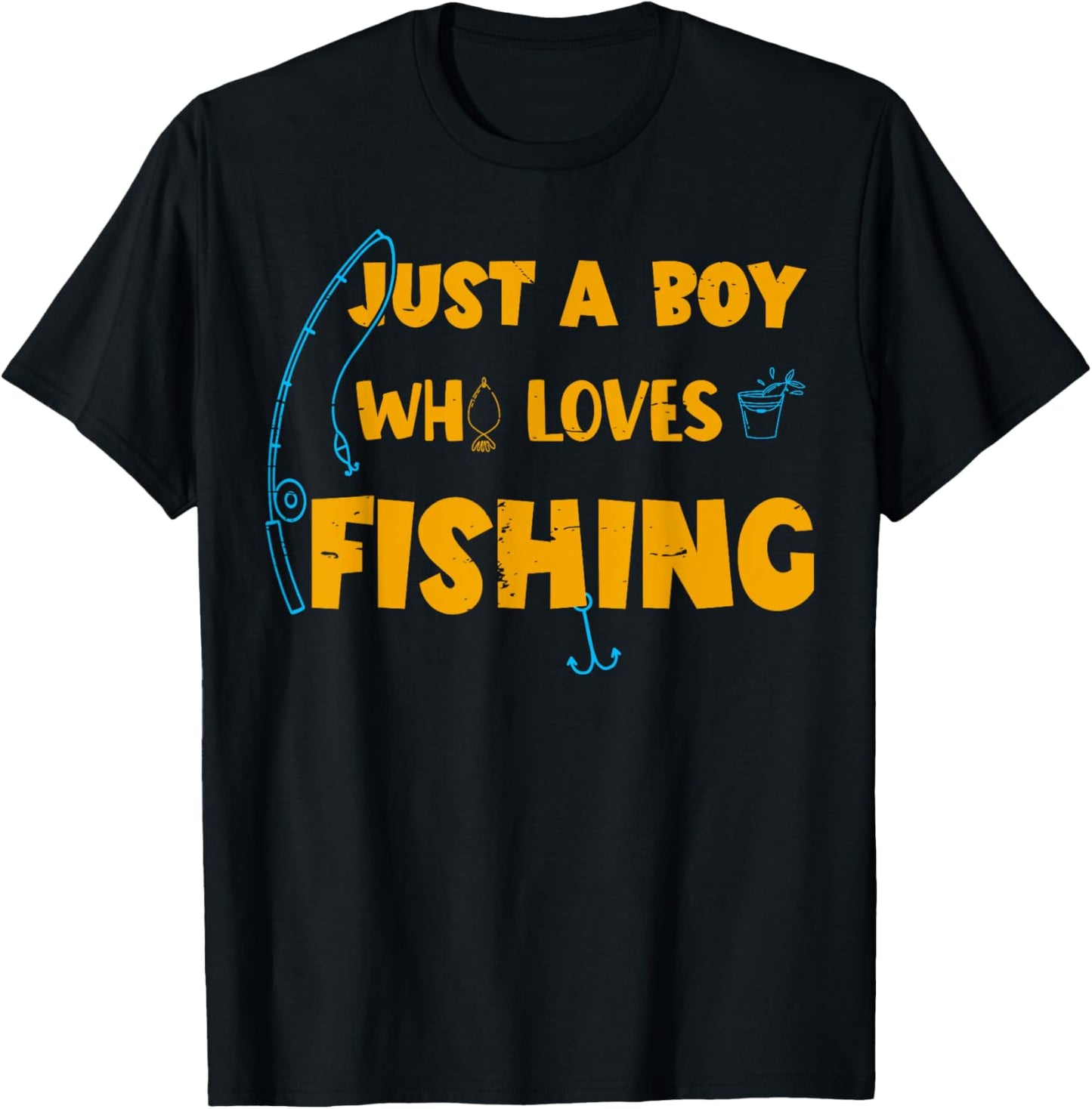 Just A Boy Who Loves Fishing Cute Boys Fishing T-Shirt