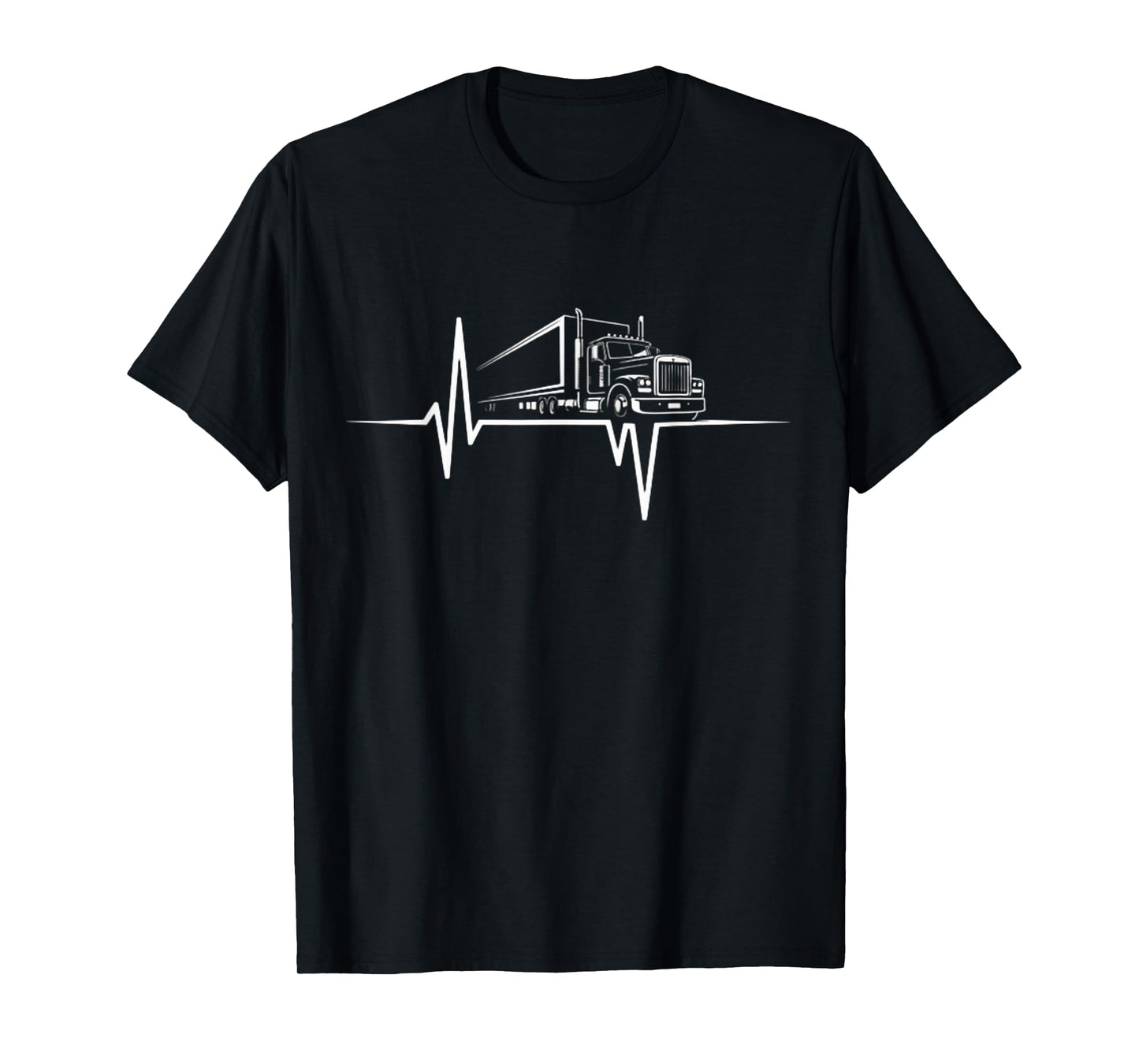 Trucker Heartbeat Big Rig Semi Truck Driver Shirt T-Shirt