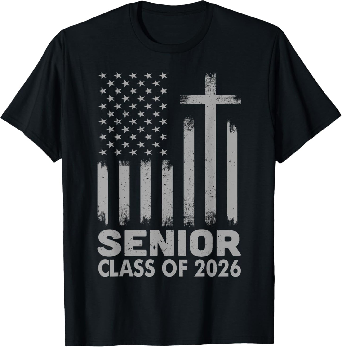 Senior Class of 2026 USA Flag Christian Graduation 2026 T-Shirt