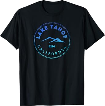 Lake Tahoe California Retro Mountain T-Shirt