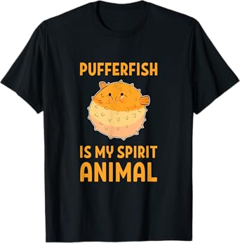 Pufferfish Is My Spirit Animal Funny Puffer Fish T-Shirt