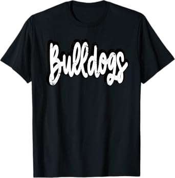 Bulldogs Mascot Retro Back to School Team Spirit T-Shirt