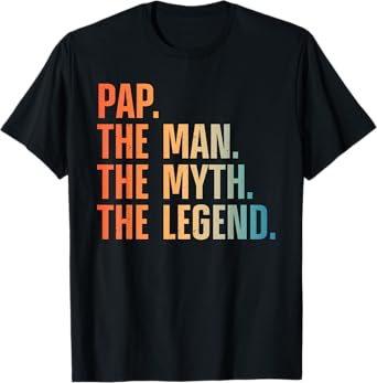 Funny Pap Design For Grandpa Grandfather From Grandkids Pap T-Shirt