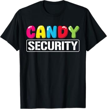 Candy Security Funny Halloween Costume Kids Boys Girls T-Shirt