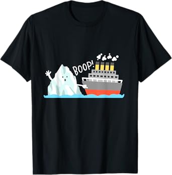Boop Funny Titanic and Iceberg Pun Joke Meme Boys Girls Kids T-Shirt