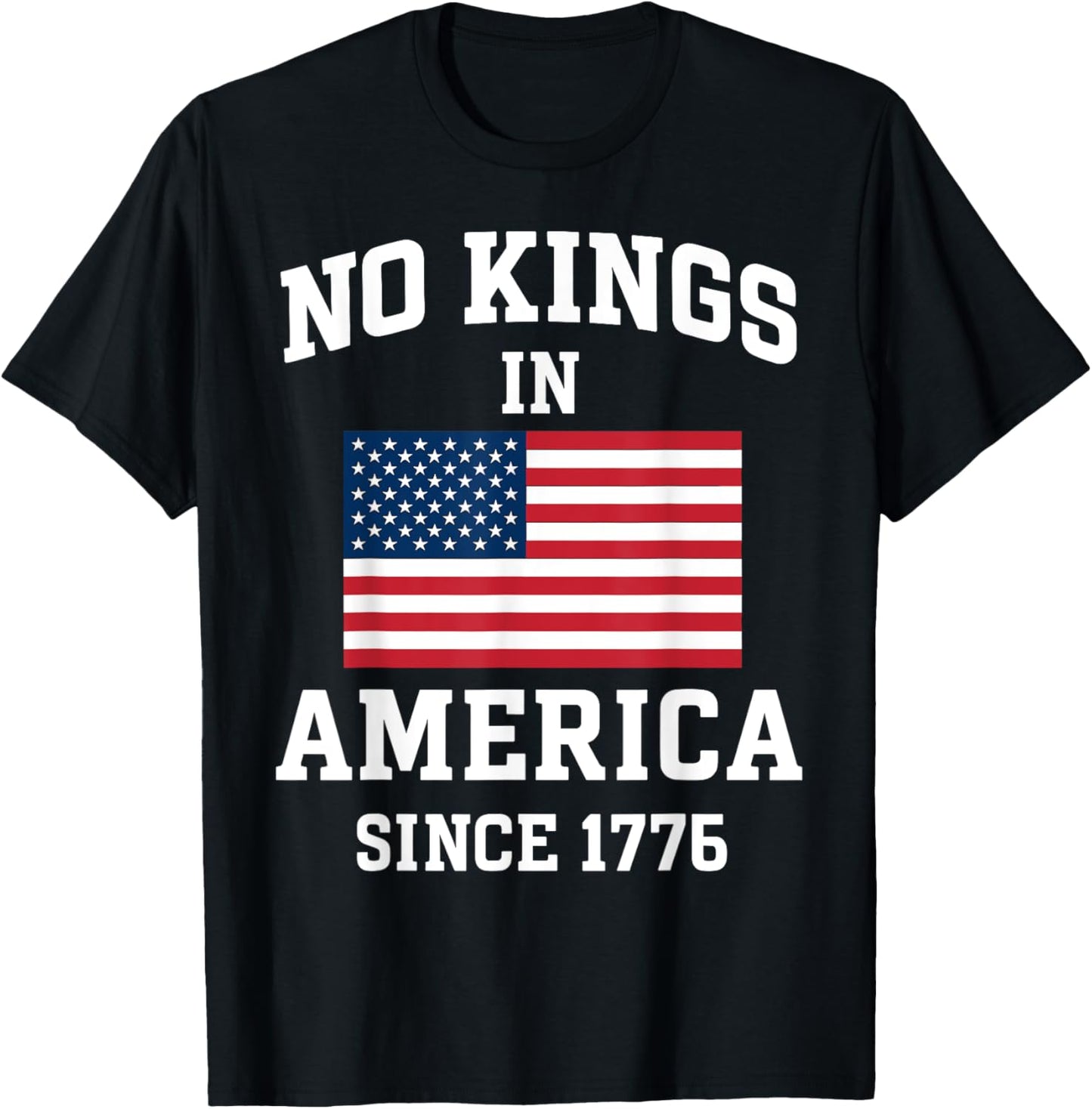 No Kings In America Since 1776 Patriotic Usa Flag T-shirt