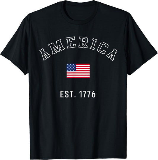 4th Of July Usa America Est 1776 Fourth Of July Patriotic T-shirt