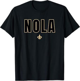 NOLA Apparel for Locals or Tourist that Love City Unisex Classic Fit Black Polycotton T-Shirt