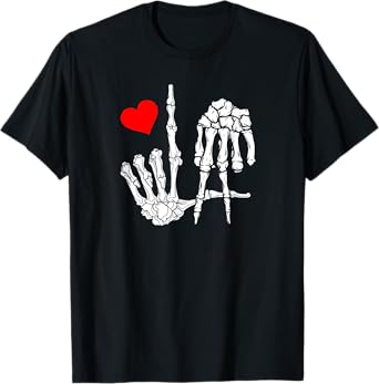 Los Angeles With Skeleton LA Sign to Love and Represent City T-Shirt