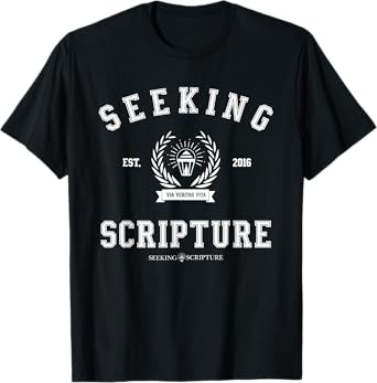 Collegiate Style Seeking Scripture: Via Veritas Vita T-Shirt