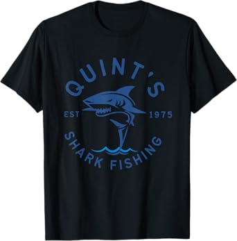 Vintage Quint's Shark Fishing 1975 Retro T-Shirt