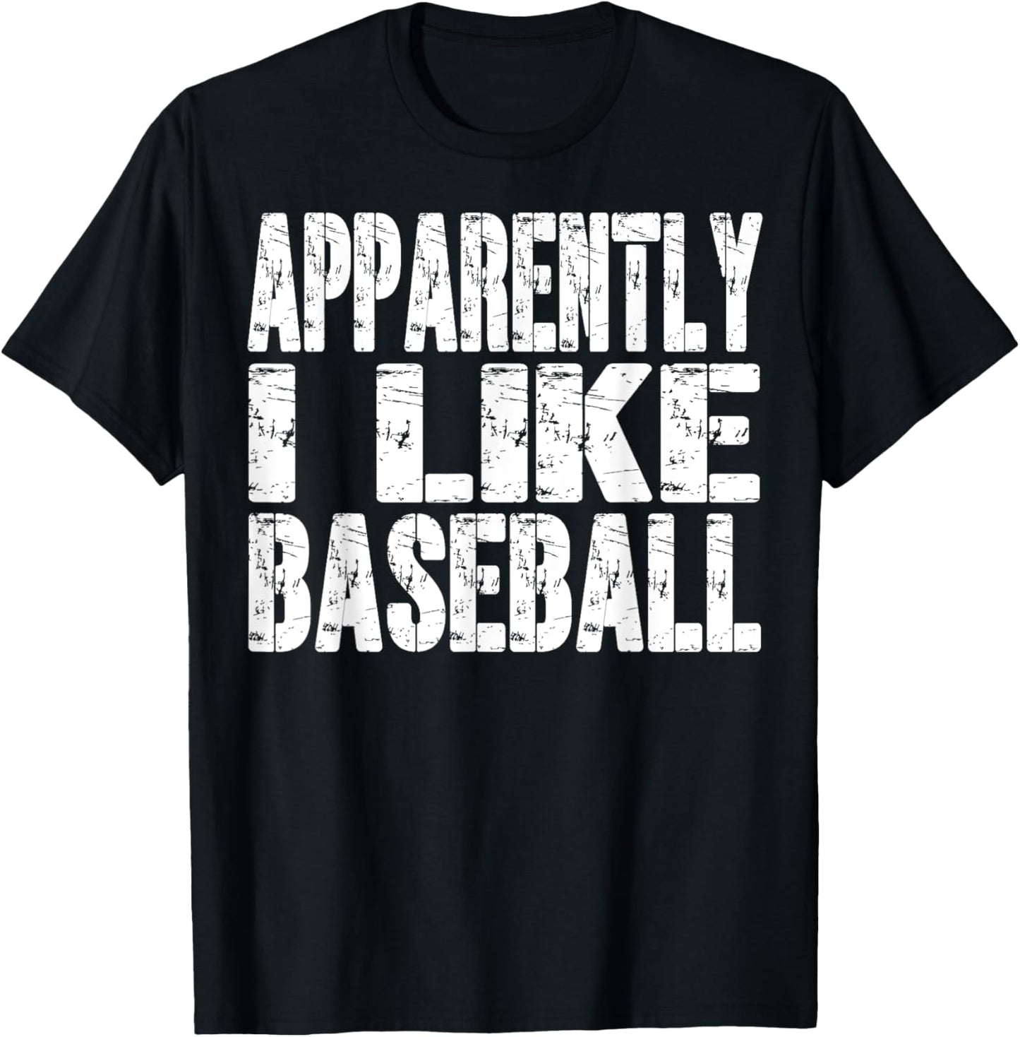 Retro Apparently I Like Baseball Funny Sports Lovers Funny T-Shirt