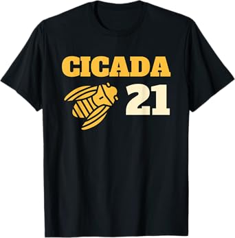 Cicada 21 Bug Lover Simple Graphic Entomologist T-Shirt