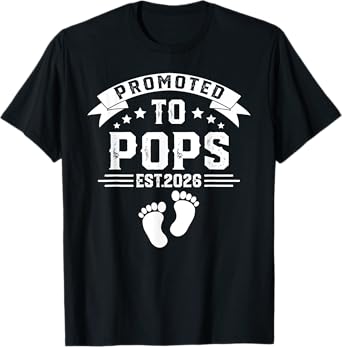 Promoted To Pops est. 2026 Soon To Be Pops 2026 T-Shirt