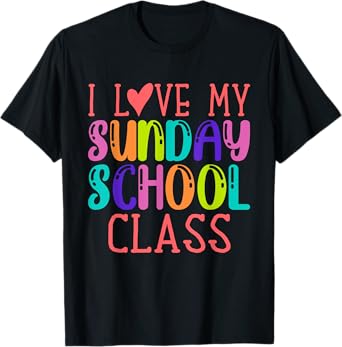 Sunday School Teacher I Love My Class Church Jesus Bible T-Shirt