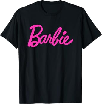 Barbie - Classic Script Pink Logo T-Shirt