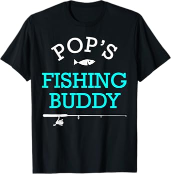 Pops Fishing Buddy Shirt Cute Kids Gift T-Shirt